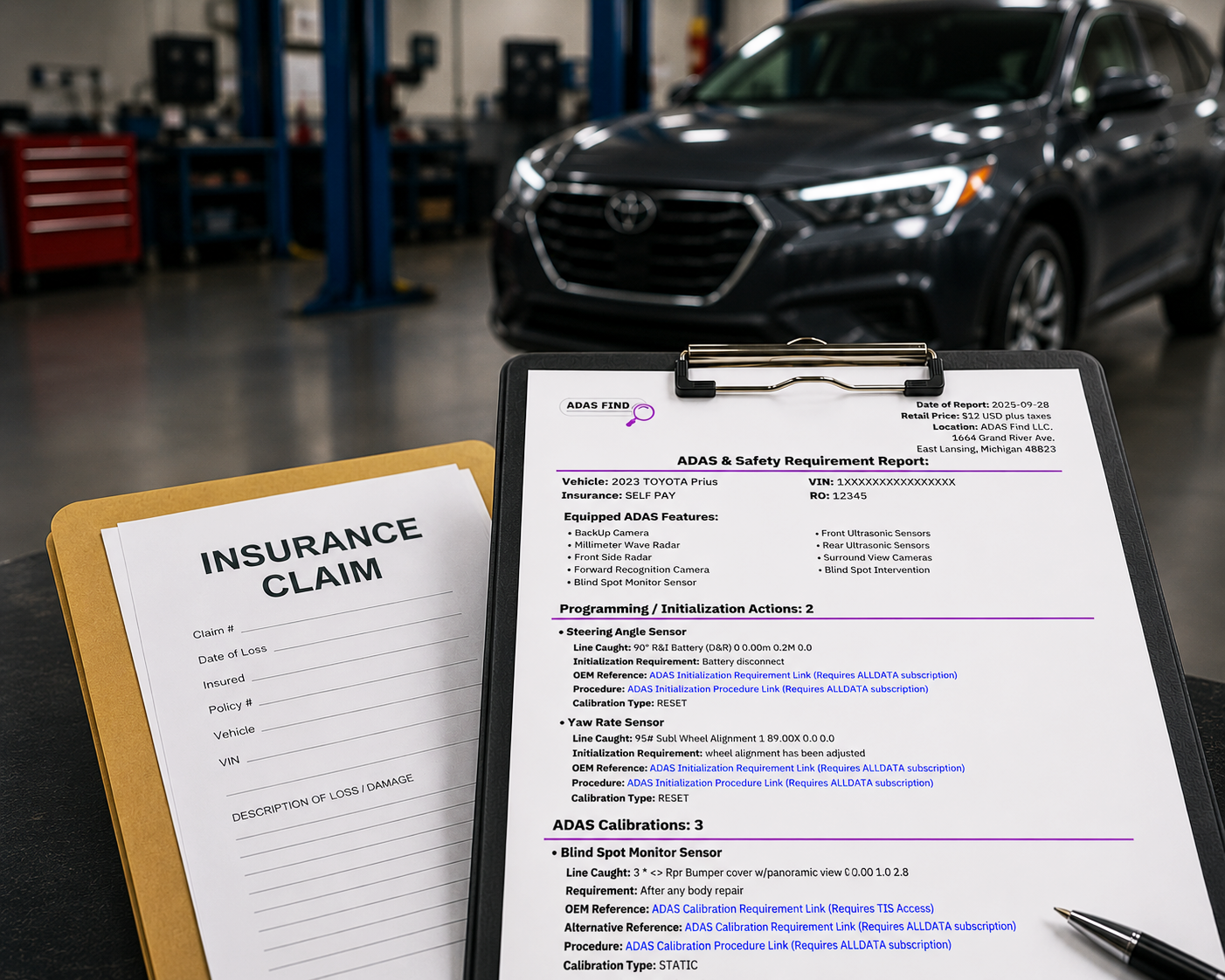 Insurance reimbursement for ADAS calibrations